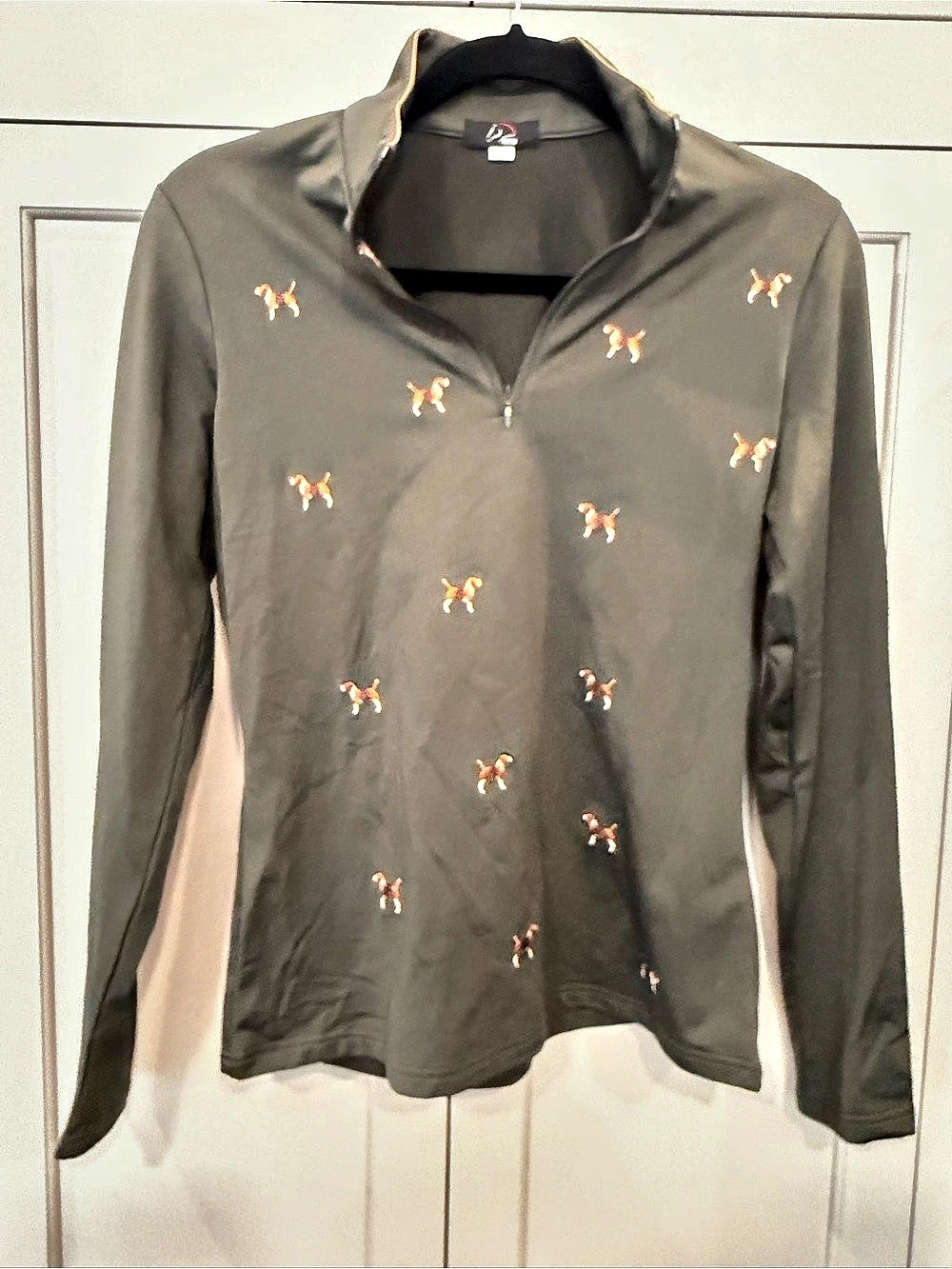 HKM equestrian winter warm Beagle Functional Shirt Women'Small Embroidered Dog H
